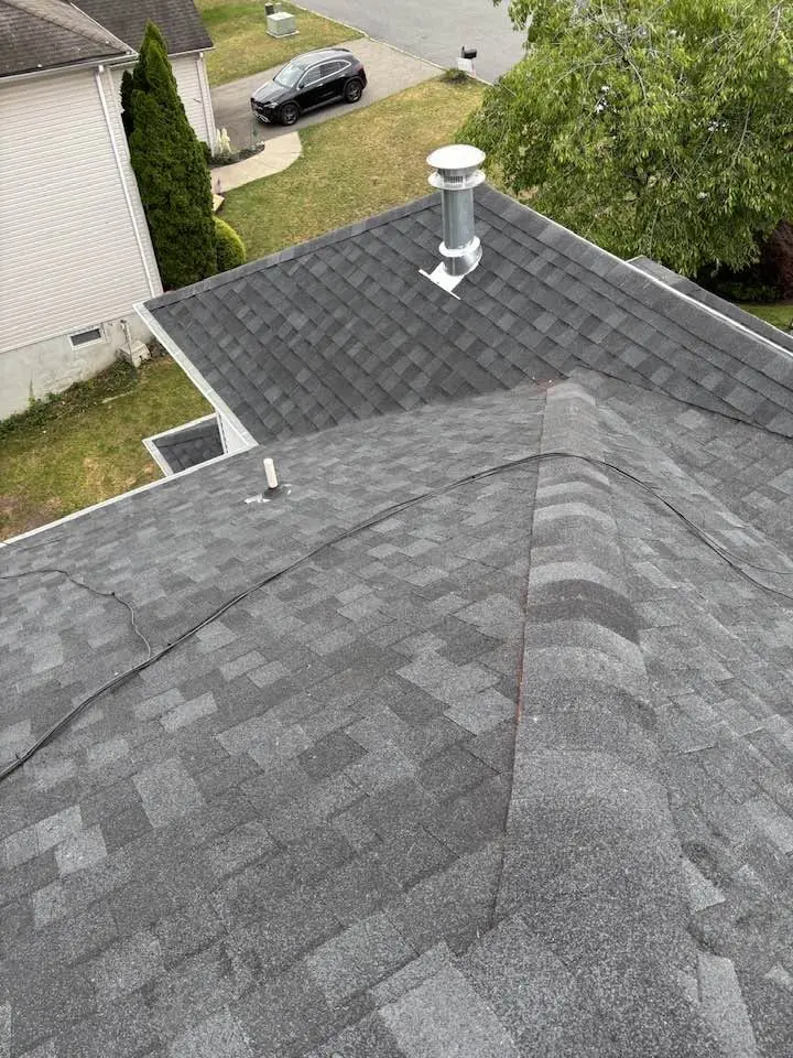 New shingle roof with a fresh plumbing vent boot
